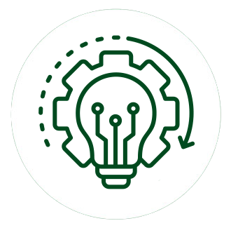 Light bulb and gear icon used by Halker.